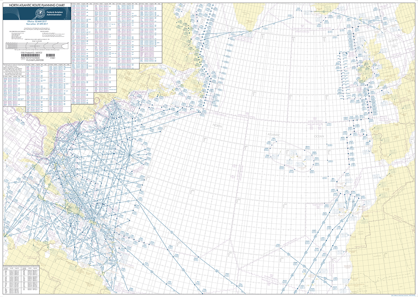 Atlantic Air Miles Chart